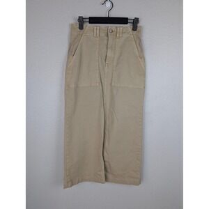 Pistola Skirt Womens 25 Beige Latte Utility High Rise Straight Cotton Spandex